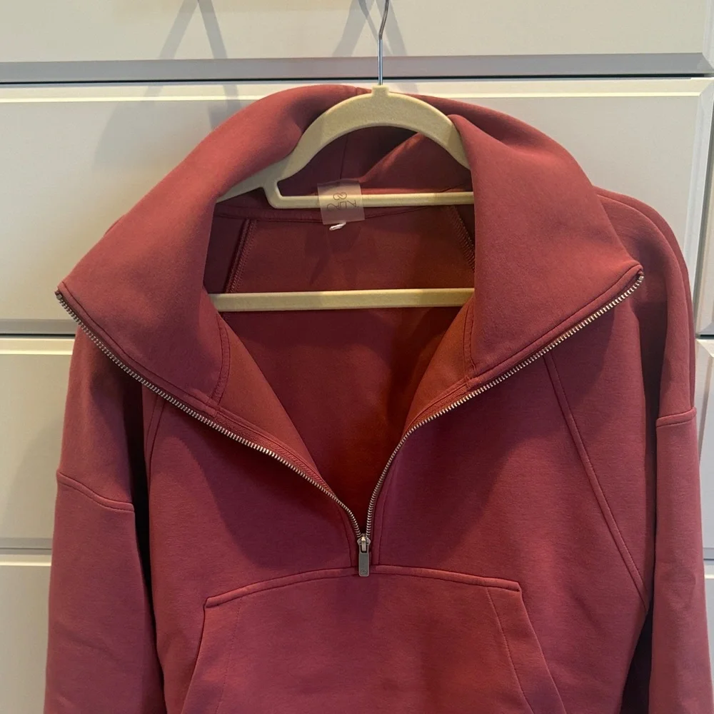 Calia Women's Rose Soft Scuba Half-Zip Mock Sweatshirt Size-Small - Picture 4 of 6
